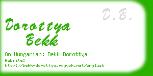 dorottya bekk business card